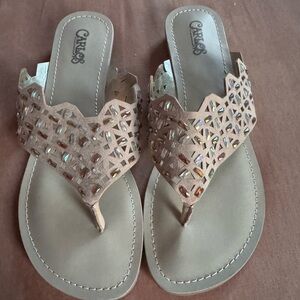 Carlos by Carlos Santana Women's Tan Sandals - Brand New Never Worn